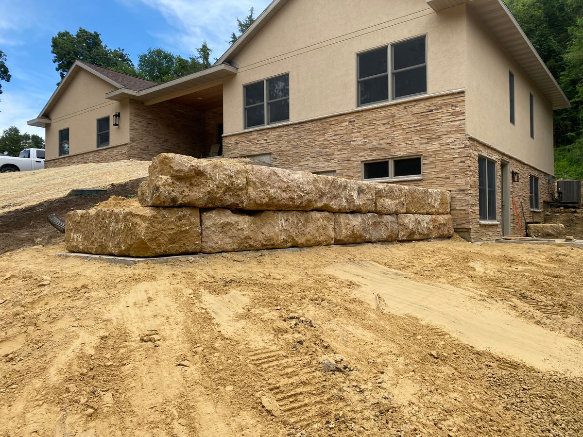 Retaining Walls for TDC Excavating in Dubuque, IA