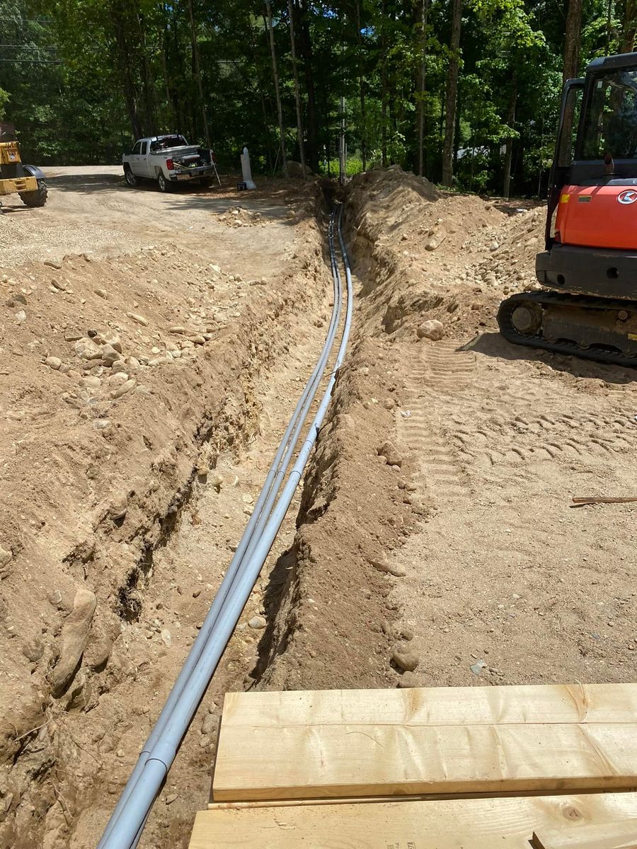 Underground Utility Excavation for M.J. Merrill & Sons Excavation in Manchester, NH