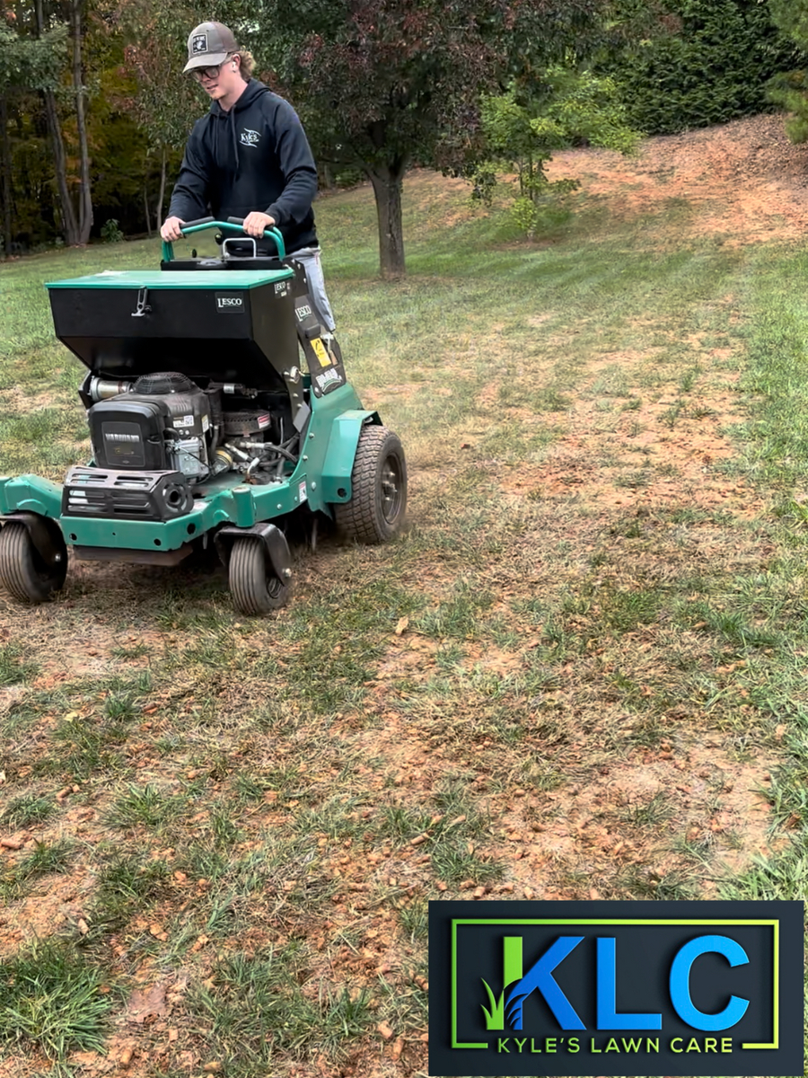 Core Aeration and Overseeding for Kyle's Lawn Care in Kernersville, NC