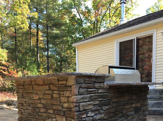 Outdoor kitchens and fireplaces for Jacks Lawn & Landscape LLC  in Hastings, NE