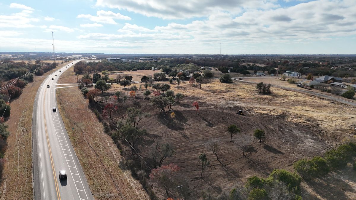 Excavation and site prep for South Prairie Construction in Graham, TX