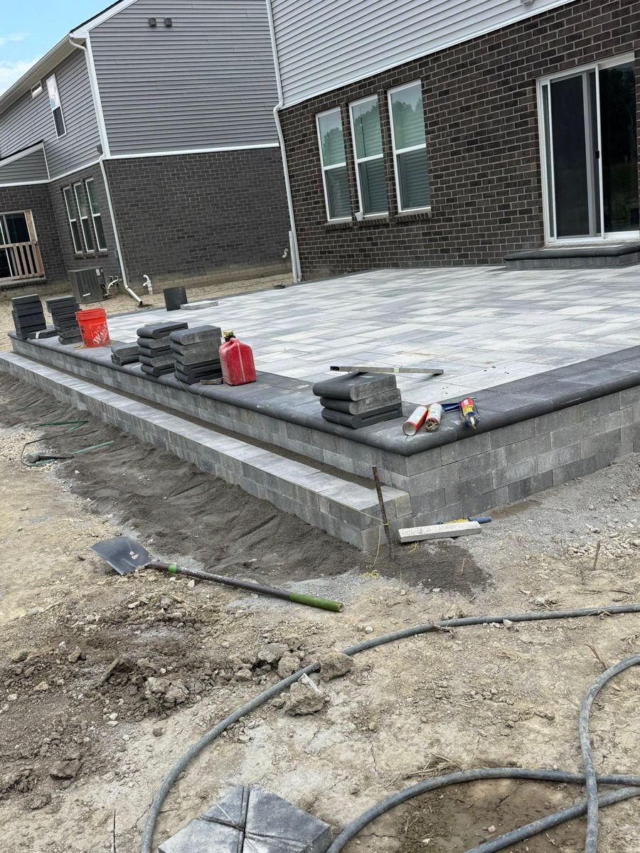 Patio Design & Construction for JA Landscaping in Washington, MI