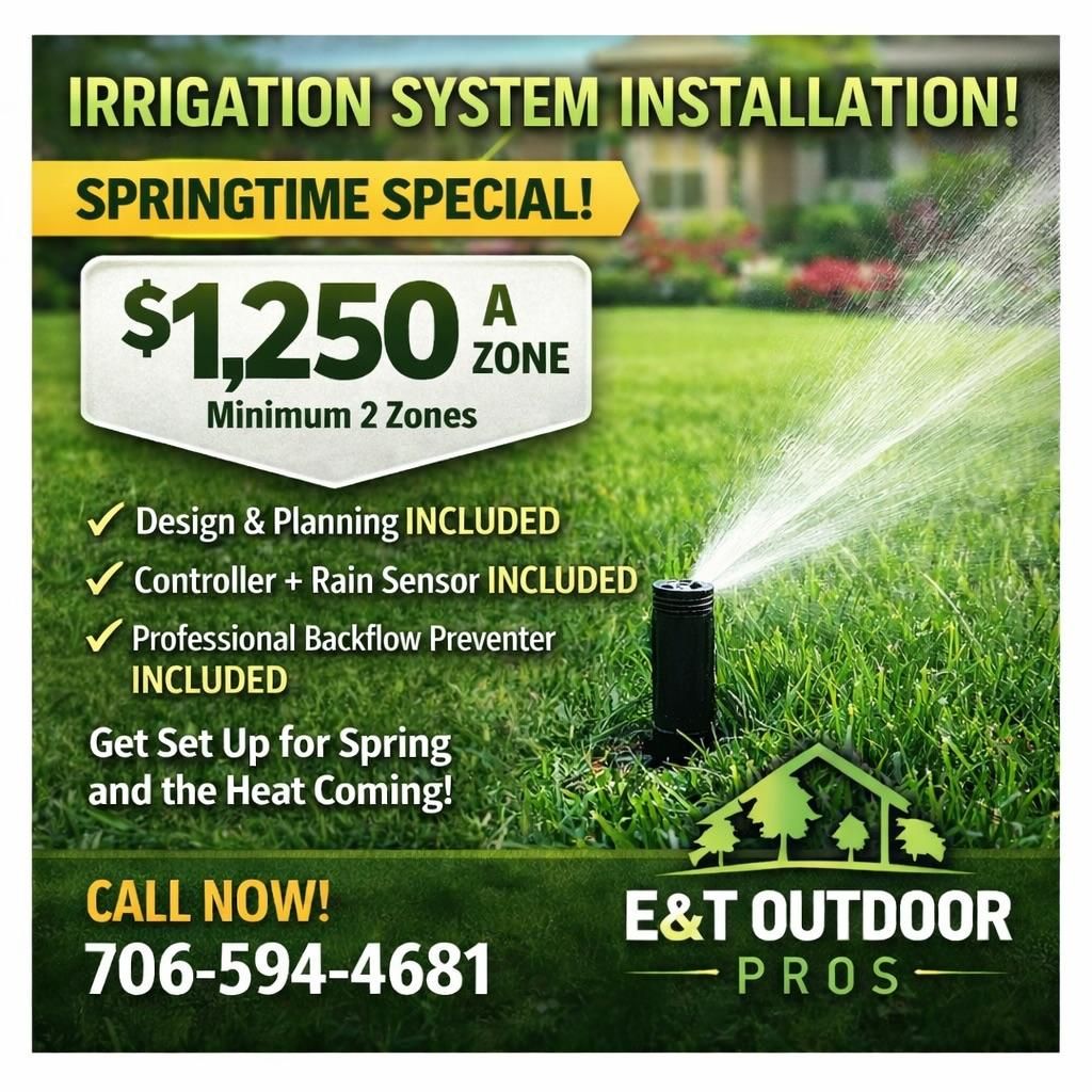Landscaping Installs for E&T Outdoor Pros in LaGrange, GA