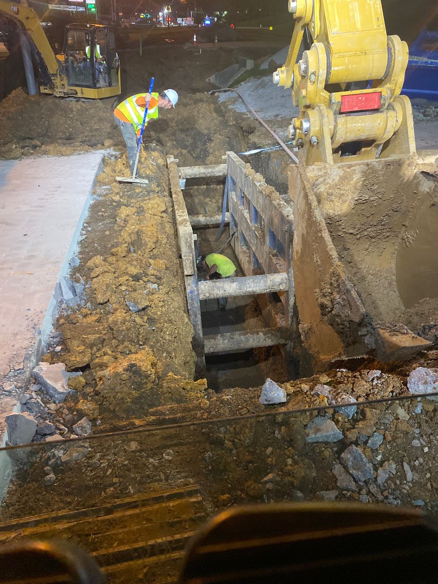 Water and Sewer mains for PLW Construction in Dickson, TN