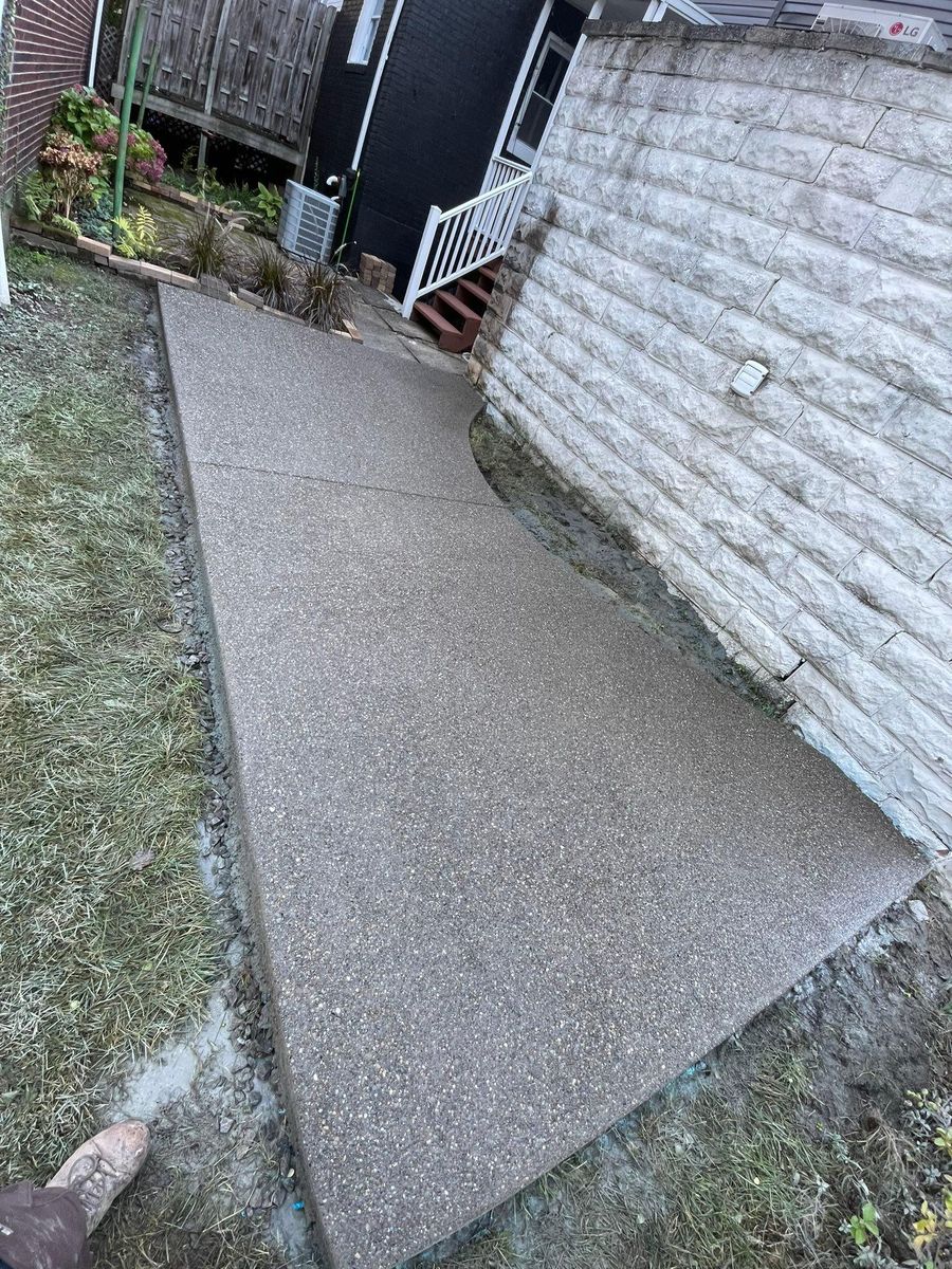 Concrete Driveway Installation for STS Custom Concrete in Butler County, PA