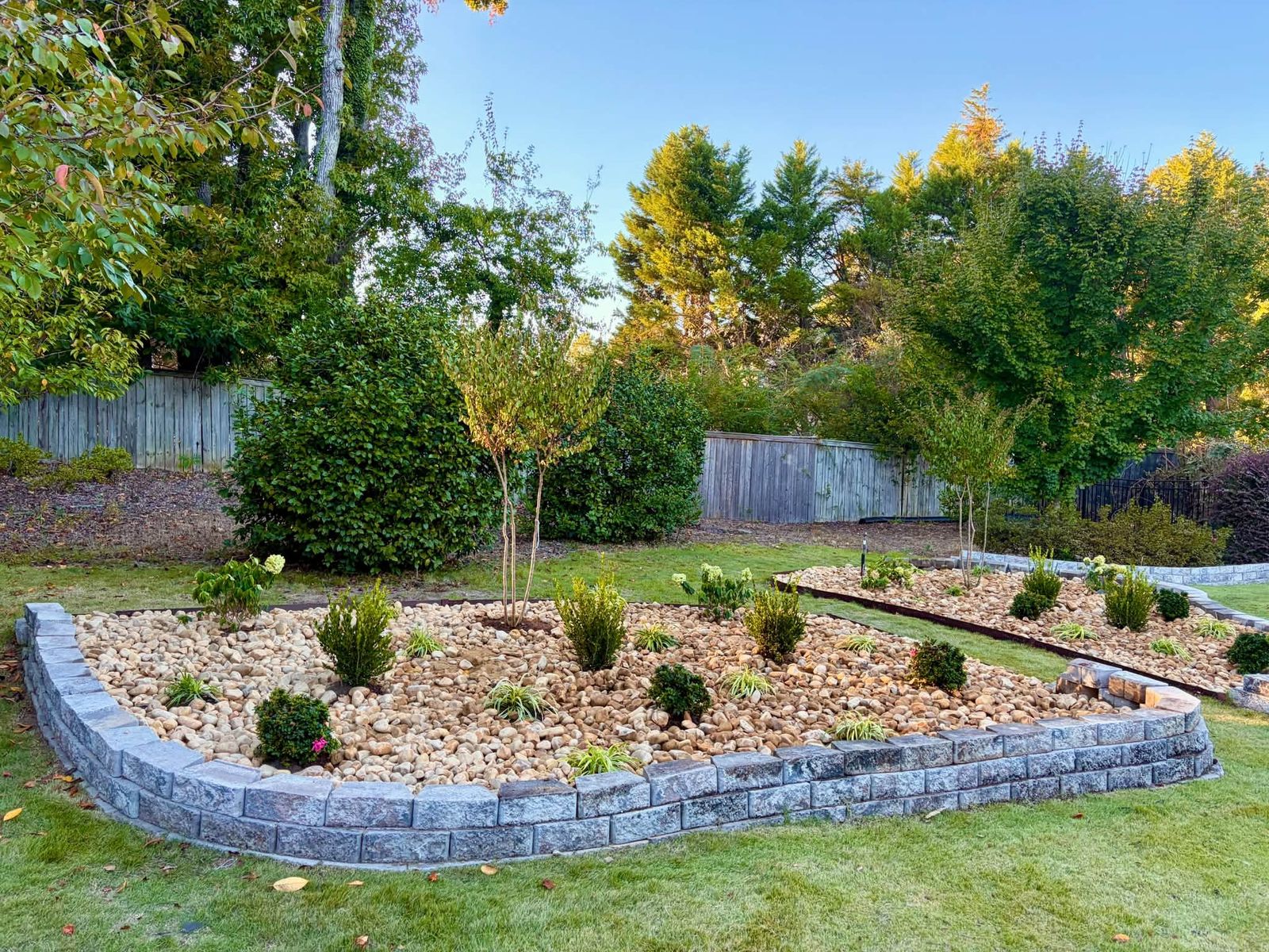 Finished landscape design in the Augusta area