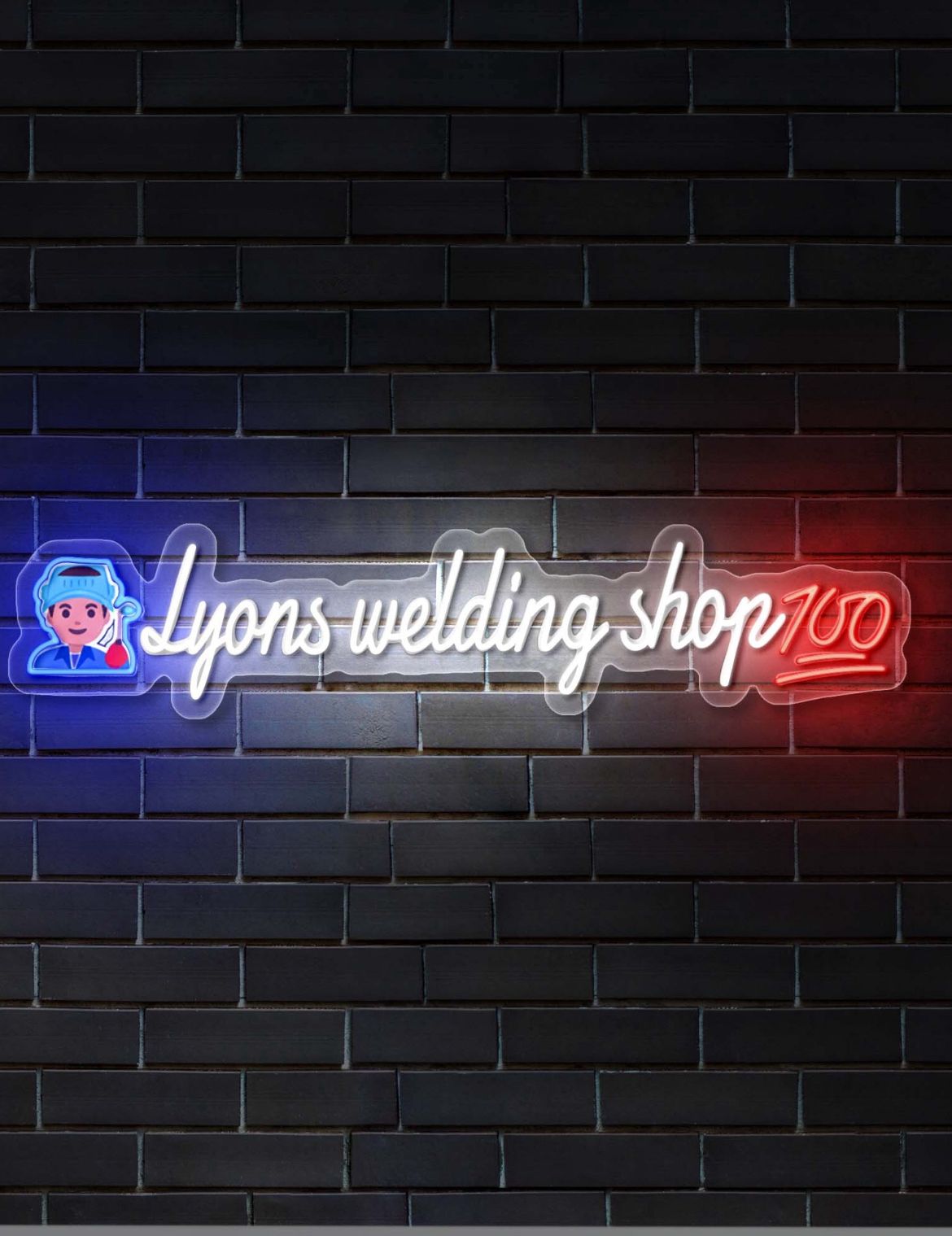 Lyons Welding Shop neon sign
