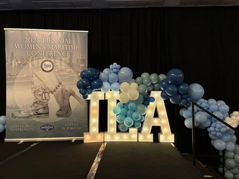 Balloon garland with light-up marquee letters