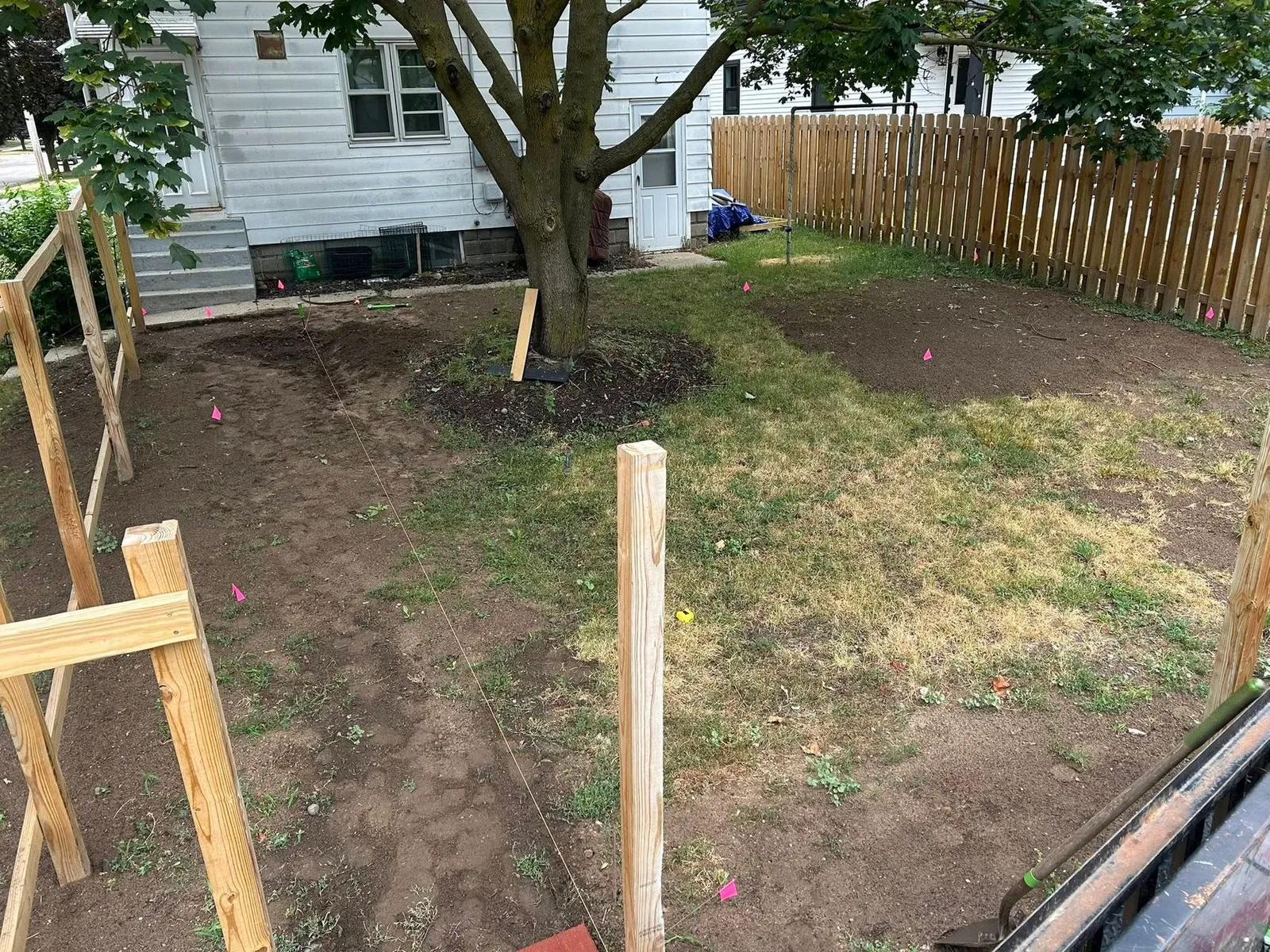 Backyard Path Install - before
