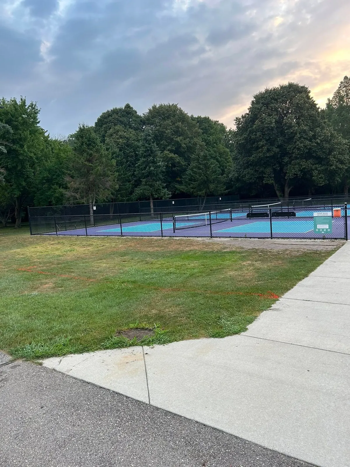 Tennis Court Paving - before