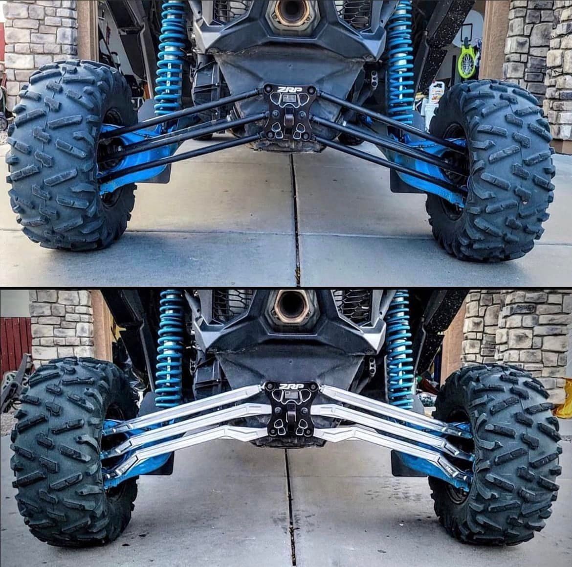 Can-Am front suspension, arms and shocks