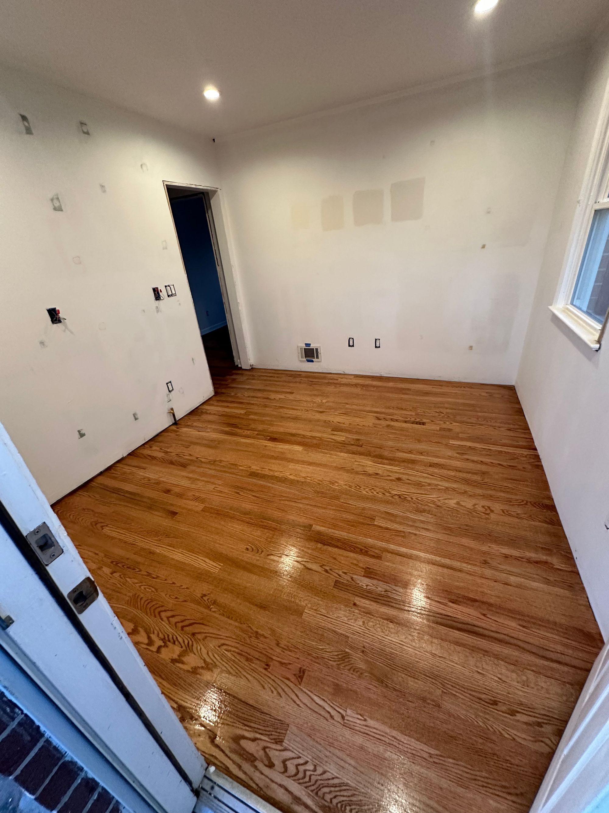 Refinished red oak floor