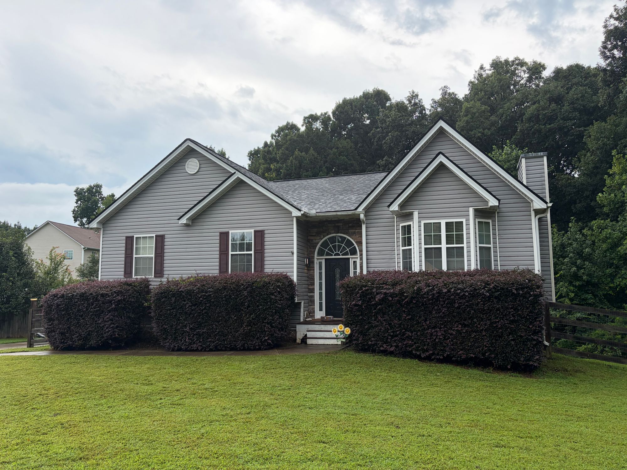 Gray ranch with a new roof