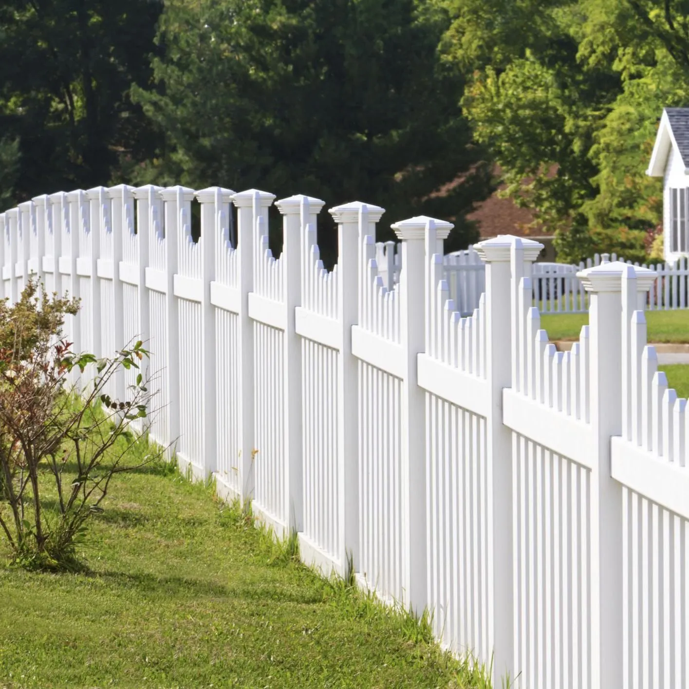 Restored and freshly finished privacy fence