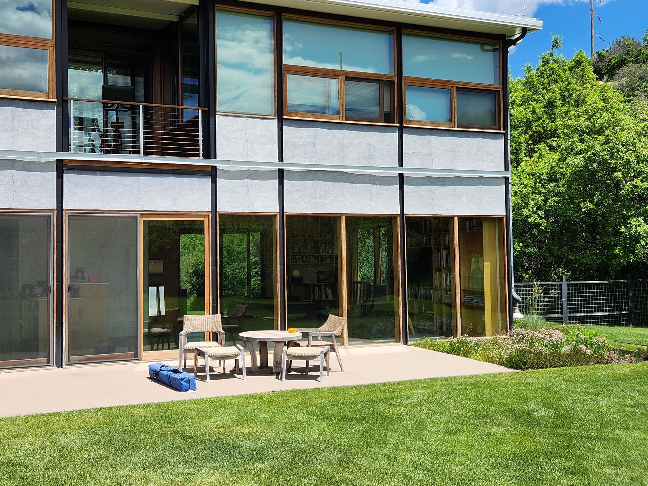 Glass-walled home near Aspen, Colorado, with a ductless heating and cooling system installed by Patriot Heating and Cooling