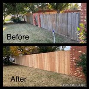 We offer a fence restoration service that can help revive your old, tired fence and make it look new again! for Greenroyd Fencing & Construction in Pilot Point, TX