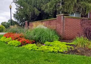 This service is provided throughout the year, including annual installation, mulch touch-ups, flower bed weeding, and pruning bushes. for The Grass Guys Complete Lawn Care LLC. in Evansville, IN