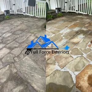 Our Deck & Patio Cleaning service is the perfect way to clean and restore your outdoor living spaces. We use a combination of pressure washing and soft washing to clean surfaces like wood, concrete, and stone. for Full Force Exteriors in Russellville, AR