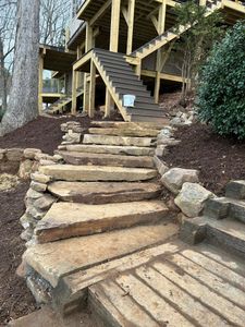 Enhance your outdoor space with our natural stone hardscape service, offering durable and aesthetically pleasing solutions for patios, walkways, and driveways that seamlessly blend with the beauty of your landscape. for Mountain View Lawn Care and Detail in Seneca, SC