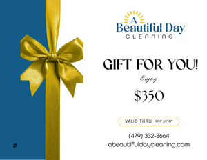 <div style="text-align:center;padding:40px 20px;"><p style="font-family:Georgia,serif;font-size:16px;color:#555;margin-bottom:20px;">Give the gift of a clean home!</p><a href="https://abeautifuldaycleaning.maidcentral.com/external/giftcard/index?scId=421" target="_blank" rel="noopener noreferrer" style="display:inline-block;background-color:#F5C518;color:#1a1a1a;padding:16px 40px;font-size:17px;font-family:Georgia,serif;font-weight:bold;text-decoration:none;border-radius:50px;">🎁 Purchase a Gift Card</a></div> for A Beautiful Day Cleaning in Rogers, AR