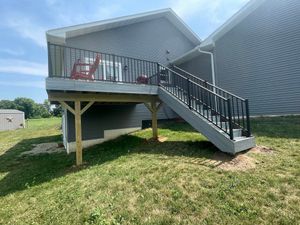 Enhance your outdoor living with our expert deck and patio installation service, offering custom designs and quality craftsmanship to create beautiful, functional spaces perfect for relaxation and entertainment. for Goeke Construction LLC in La Farge, WI