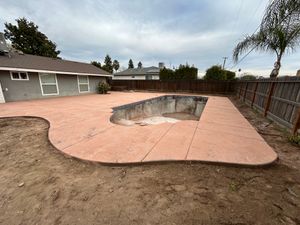Our stamped concrete installation service transforms patios, driveways, and walkways with durable, decorative finishes that mimic stone, brick, or slate—giving homeowners long-lasting beauty, curb appeal, and low maintenance. for Salas Concrete in Fresno, CA