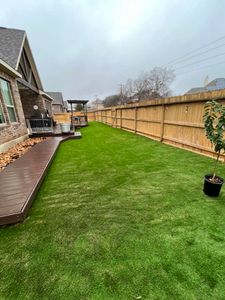 Our Synthetic Turf Installation service provides homeowners with a hassle-free and durable solution for a low-maintenance, visually appealing, and long-lasting artificial grass surface in their outdoor spaces. for Espinoza Landscape & Construction  in San Antonio, TX