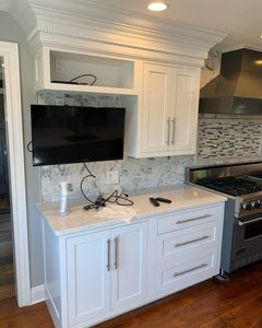 We offer kitchen and cabinet refinishing services to help extend the life of your cabinets and improve their look. We use high quality paints that are durable and long lasting. for Prestige Painting Corp. in Lindenhurst, NY