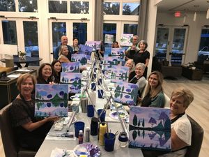 Corporate Events- One of the best ways to bring together your company is to let loose and enjoy a sip and paint together. Infinite Art events specializes in assisting larger groups! Contact for more info! for Infinite Art Events in Gainesville, GA