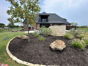 Enhance your outdoor space with our natural stone hardscape service, offering durable and beautiful solutions for patios, walkways, and retaining walls that blend seamlessly with your landscape's natural beauty. for Fine Line Lawn Care & Landscaping in Aledo, TX