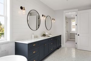 Our Bathroom Remodeling service offers homeowners the opportunity to transform their outdated bathrooms into modern, functional spaces with high-quality construction and durable materials. for Mercadal's Construction in Clovis, New Mexico