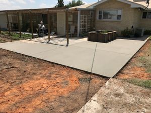 Our Concrete service provides professional and reliable concrete installation, repair, and maintenance solutions to homeowners seeking high-quality construction services for their residential properties. for Mercadal's Construction in Clovis, New Mexico