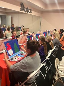 Our Mobile Studio Paint Party service provides a fun and unique way to celebrate special occasions. For groups of at least 8, we bring all of the supplies needed for a painting party right to your home, so you can relax and enjoy! for Infinite Art Events in Gainesville, GA