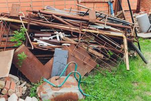 Our Construction Debris Removal service provides homeowners with easy and efficient disposal of construction waste by offering convenient dumpster bins for hassle-free cleanup. for Binz Plus LLC in San Angelo, TX