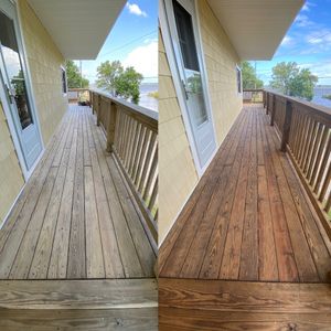 Planning to repaint your exterior or stain your deck? A professional soft wash cleaning beforehand IS A MUST. Surface preparation is a crucial step in allowing the applied product to adhere properly, resulting in a beautiful and long lasting finish! for Prime Time Pressure Washing & Roof Cleaning in Moyock, NC