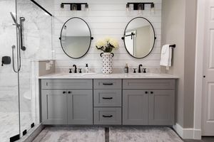 Transform your space with our expert bathroom renovation service, offering customized designs, quality materials, and exceptional craftsmanship to create a luxurious and functional sanctuary in your home. for Frame II Finish Builders in Fairfield, ME