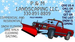 Our Snowplowing service ensures efficient and timely snow removal, enabling homeowners to enjoy a clear driveway, safe pathways, and hassle-free winters. for P & M LANDSCAPING LLC in Trumbull County, Ohio