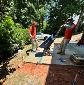 Concrete is a versatile material used in hardscaping projects to create durable and long-lasting features like pathways, driveways, patios, and retaining walls. Discover the possibilities with our concrete service. for UNION HILL LANDSCAPING in Canton, GA