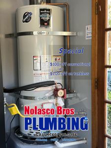 Our Water Heater Services ensure efficient and reliable heating solutions for your home, guaranteeing hot water in a timely manner and addressing any maintenance or repair needs. for Nolasco Bros Plumbing in Murrieta, CA