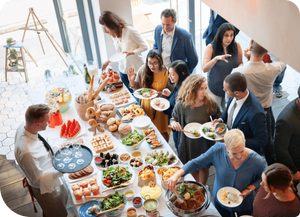 This is a fake business used for product demo purposes. Our Corporate Events Catering service provides top-quality food & beverages for your company's special occasions, ensuring a memorable experience for all attendees. for Caro's Cuisine in Boston, MA