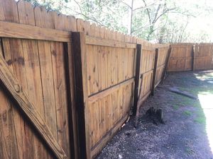 Our Fence Washing service effectively removes dirt, grime, and mold from your fence using high-pressure water spray or gentle soft washing techniques for a clean and refreshed appearance. for AboveAllCleaners and AboveAllMaidService in Austell, GA