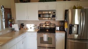 We are a full-service Painting company that also offers Kitchen and Cabinet Refinishing. We can refinish your cabinets to match your existing décor or give them a new look with a different color. We use the highest quality materials and finishes to ensure a beautiful, long-lasting result. for Cheap and Cheerful Painter in Georgetown, TX
