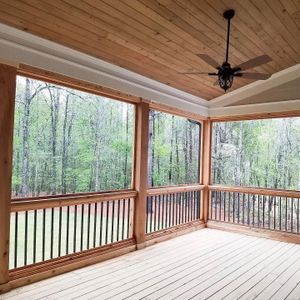 Our Deck & Patio Installation service offers homeowners a hassle-free solution to create beautiful outdoor spaces for relaxation and entertainment, enhancing their home's aesthetic appeal and functionality. for Finished Works in Williamson, GA
