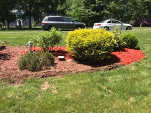 Mulch Installation is a service we offer to add value to your landscaping. We will install fresh mulch around all of your plants and trees, which will help protect them from the heat and cold, as well as keep the soil healthy. for Smittys Property Maintenance LLC in Wethersfield, Connecticut