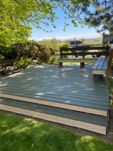 Our Deck & Patio Installation service offers homeowners a seamless way to enhance their outdoor living spaces, creating the perfect environment for relaxation and entertaining guests. for Elk Creek Construction  in Stanfield, OR