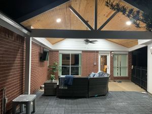 Our Outdoor Patios service can provide you with a beautiful and functional outdoor living space. We can install a patio or deck, add landscaping, and even build an outdoor kitchen or fireplace. Let us create the perfect space for you to relax and entertain in! for A-Team Roofing & Construction in Huffman, TX