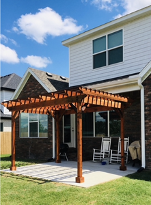 A pergola or pavilion in your backyard with trained climbing or trailing plants add character to your home and not to mention, a great place to entertain guests! for County Line Construction LLC in Benton, Arkansas