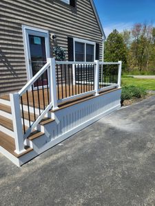 Our Decks service provides homeowners with expertly crafted, durable outdoor living spaces. We design and build custom decks that perfectly complement your home's style, enhancing both functionality and aesthetic appeal. for J Scott Excavation and Hardscape in Littleton, MA