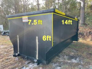 Dumpster Rentals service provides convenient, cost-effective solutions for large and small clean-up projects at home or business.Dumpsters available: - 15 yard, - 18 yard, - 21 yard. Reach out for the pricing! for RJL Dumpster Rentals & More LLC in Shallotte, NC