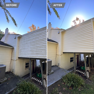 Our Home Softwash service uses gentle yet effective methods to remove dirt, grime, and mold from your home's exterior surfaces while ensuring no damage occurs during the cleaning process. for LeafTide Solutions in Richmond, VA